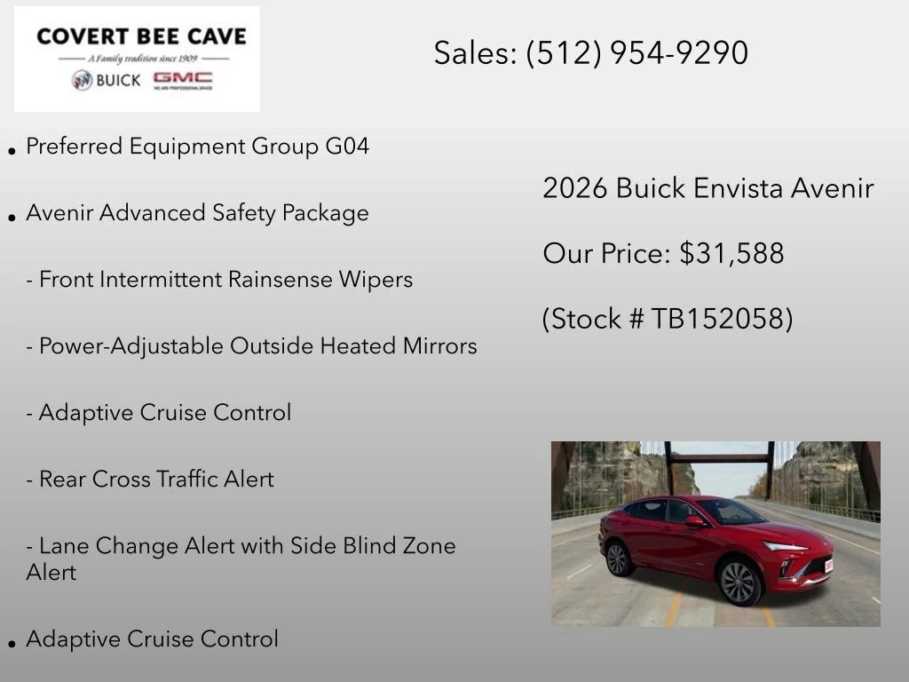 New 2026 Brilliant Red Buick Avenir image 6