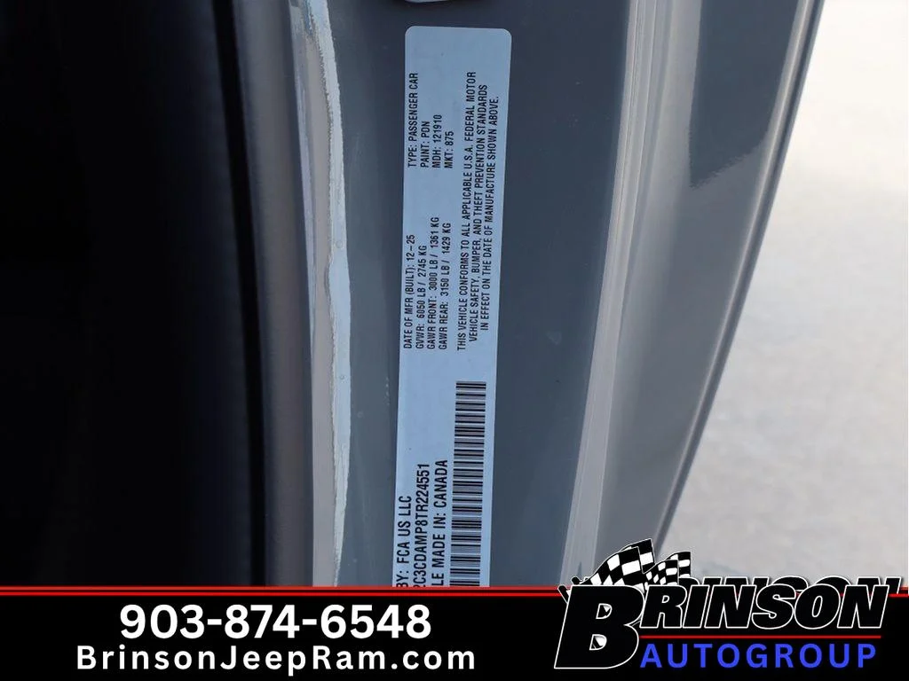 New 2026 Destroyer Gray Exterior Paint Dodge Scat Pack Plus image 19
