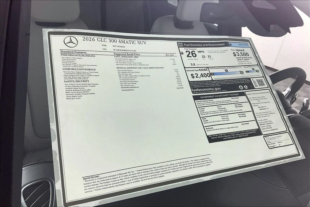 New 2026 White Mercedes-Benz GLC 300 image 13