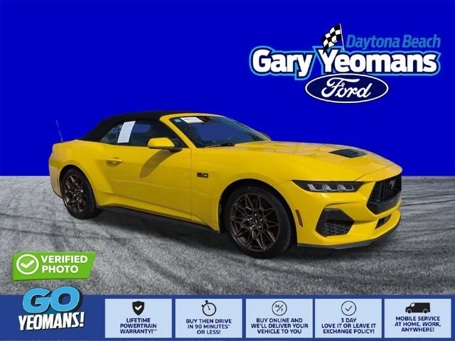 Certified Used 2024 Yellow Ford GT Premium image 1