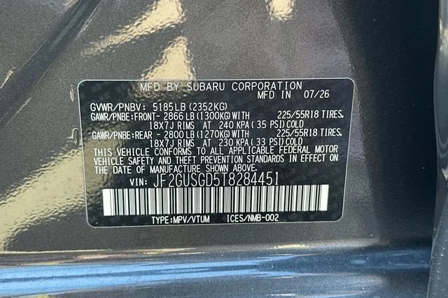 New 2026 MAGNETITE GRAY PEARL Subaru Sport Hybrid image 25