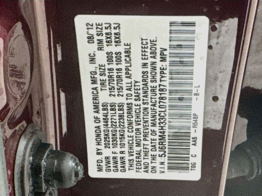 Used 2012 Basque Red Pearl II Honda LX image 36