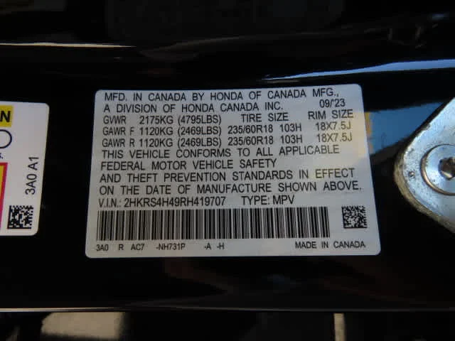 Certified Used 2024 Crystal Black Pearl Honda EX image 27