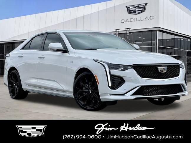 Crystal White Tricoat 2025 Cadillac CT4 Sport RWD Sedan Rear-Wheel Drive 8-Speed Automatic