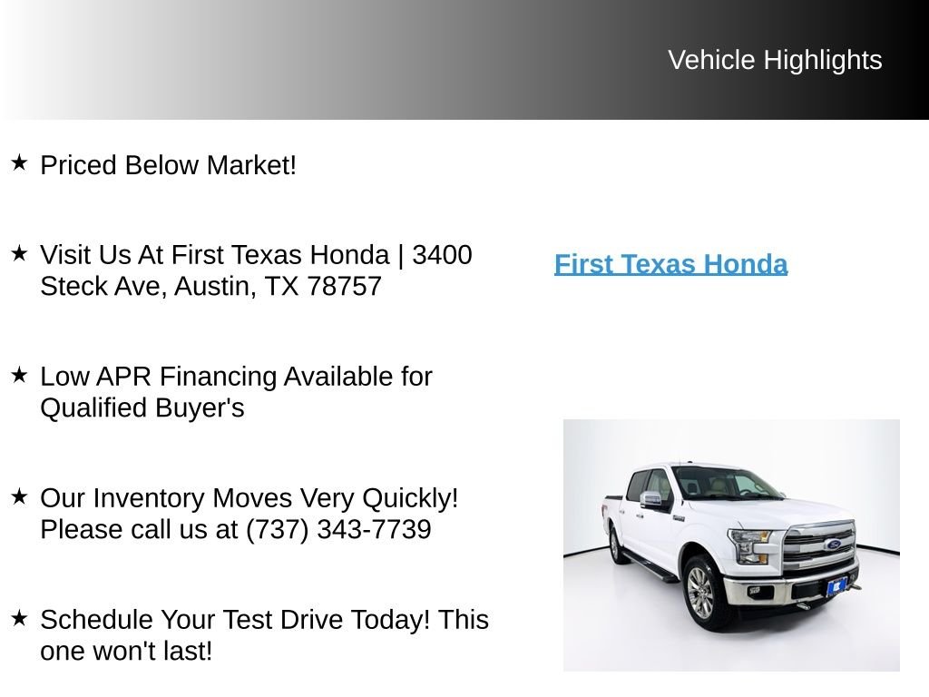 Used 2017 Oxford White Ford Lariat image 10