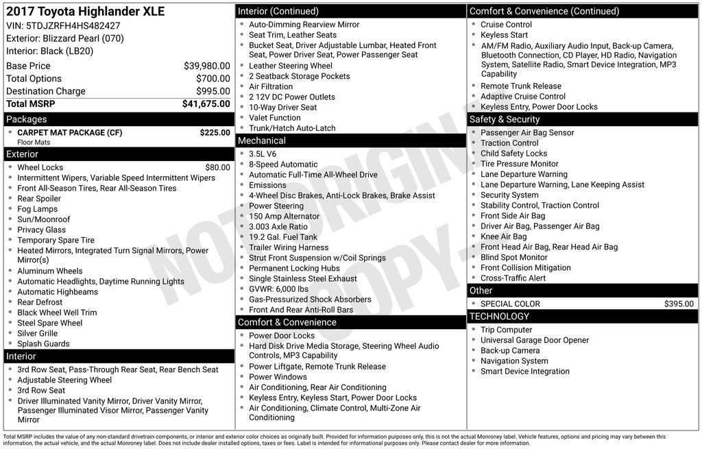 Used 2017 White Toyota XLE image 36