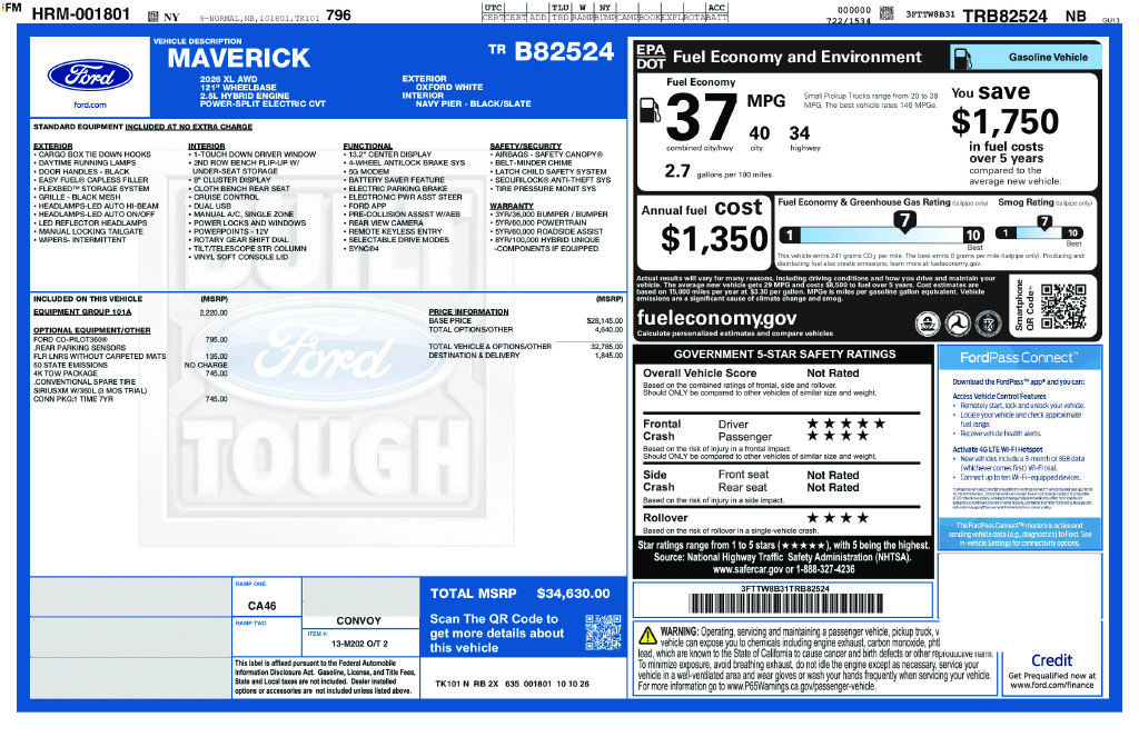 New 2026 Oxford White Ford XL image 2