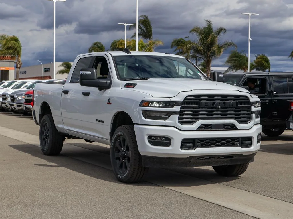 New 2026 Bright White Clear-Coat Exterior Paint RAM Big Horn Night Edition image 1