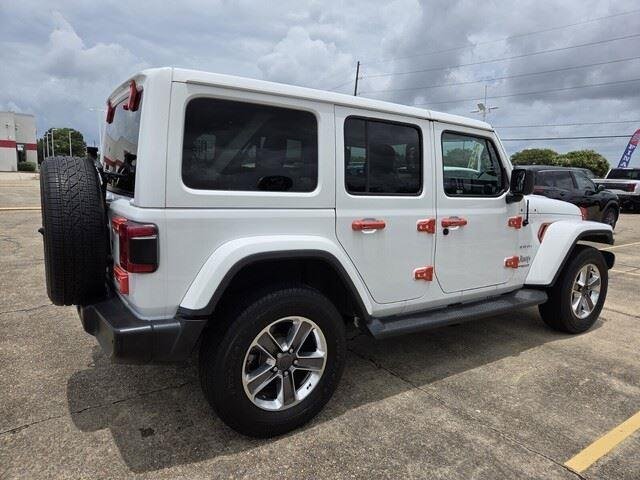 Used 2021 Bright White Clearcoat Jeep Unlimited Sahara image 5