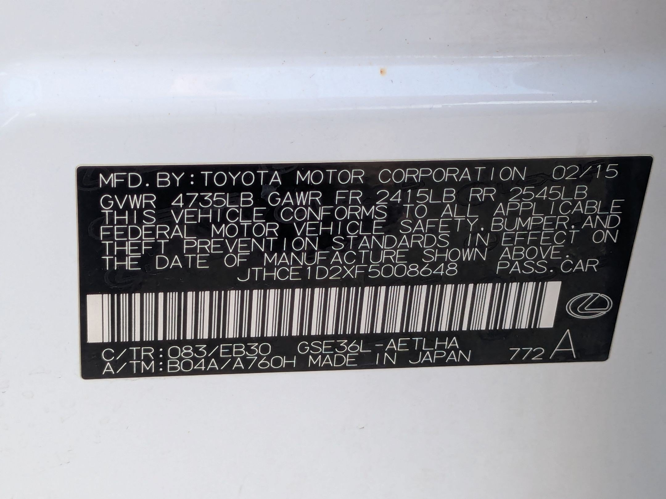 Used 2015 Ultra White Lexus 350 image 34