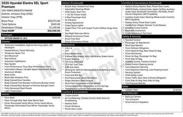 New 2026 Gray Hyundai SEL Sport Premium image 38
