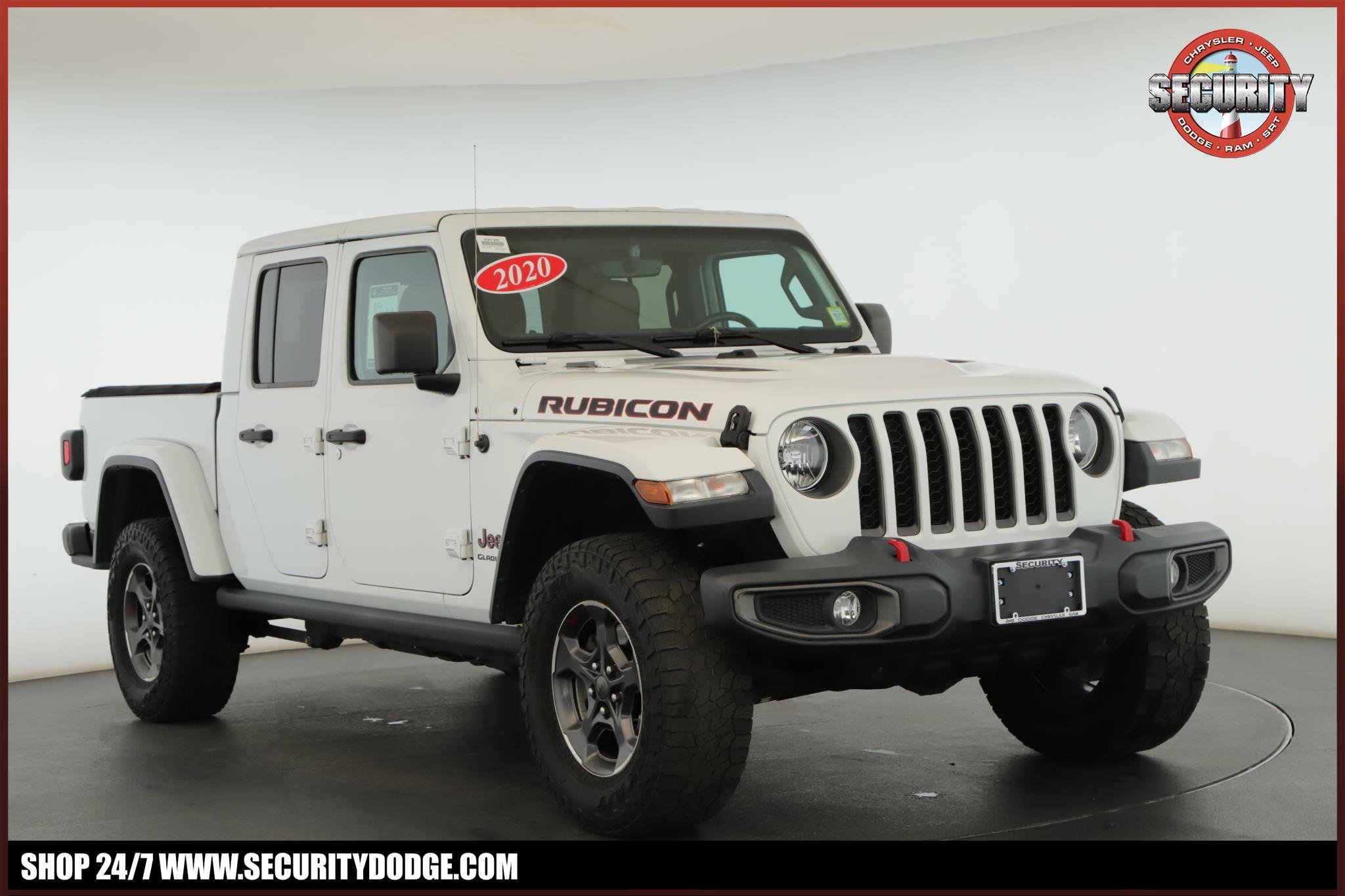 Used 2020 Bright White Clearcoat Jeep Rubicon 4x4 image 1