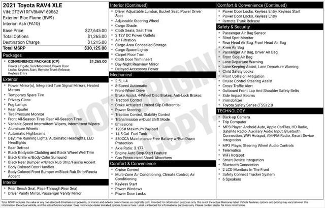 Certified Used 2021 BLUE FLAME Toyota  image 28