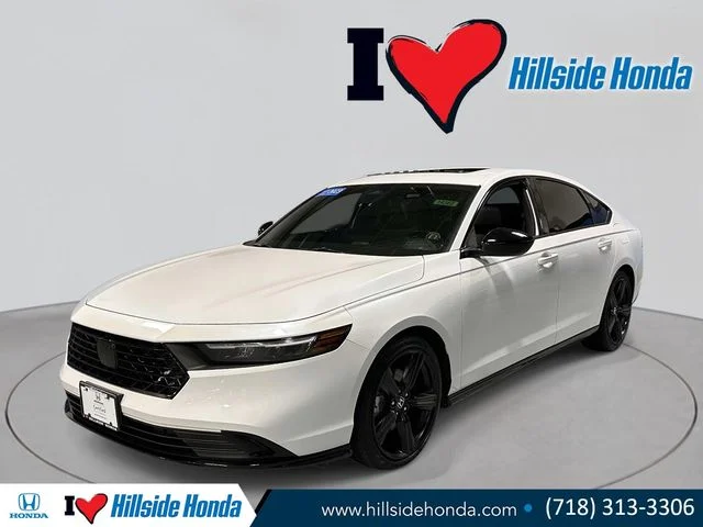 Certified Used 2023 Platinum White Pearl Honda HYBRID SPORT-L image 1