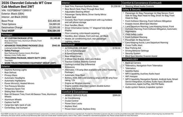 2026 Chevrolet Colorado WT