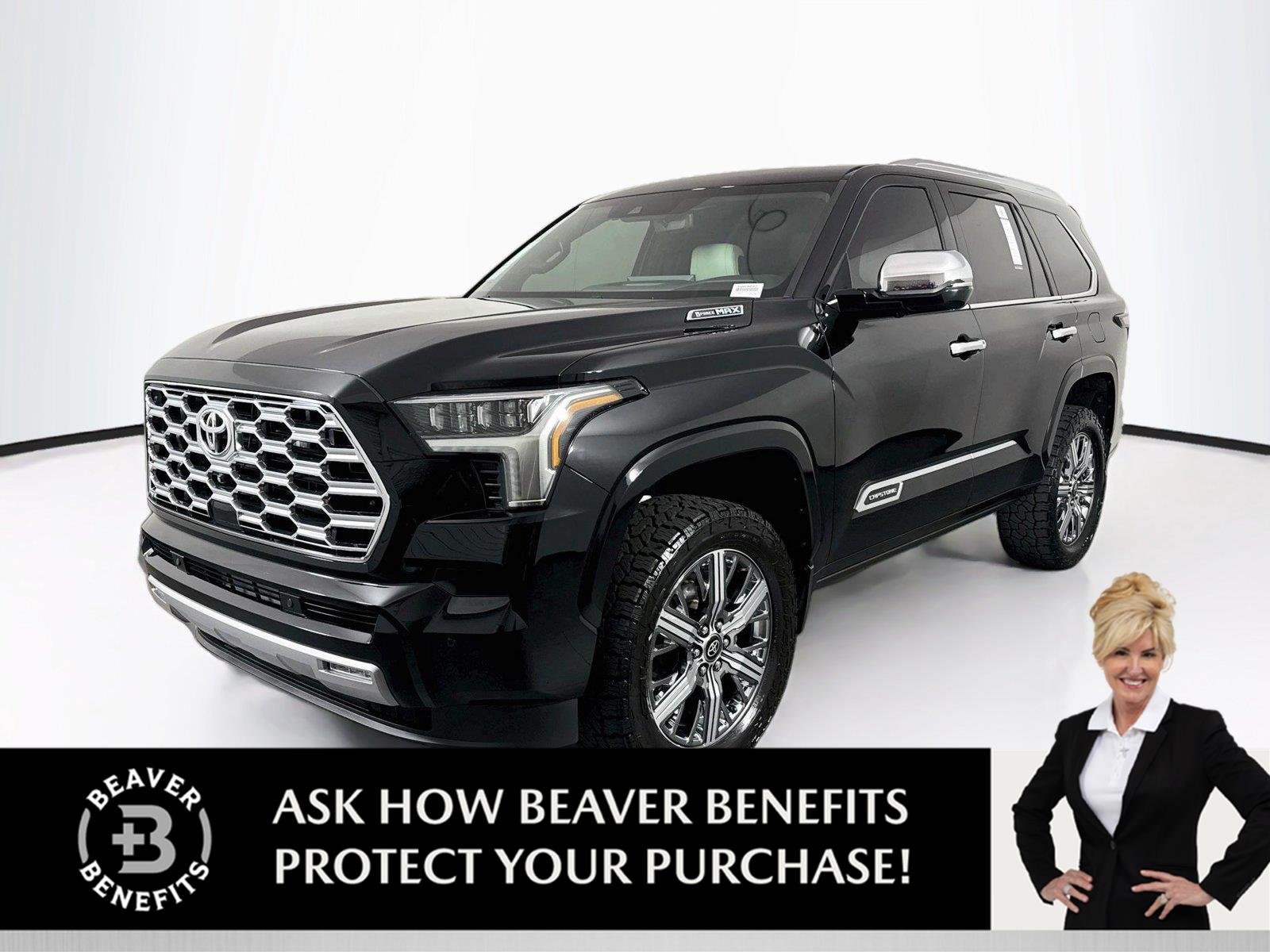 Used 2025 Midnight Black Metallic Toyota Capstone image 1