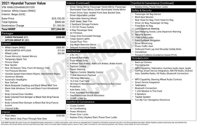 Certified Used 2021 White Hyundai Value image 23