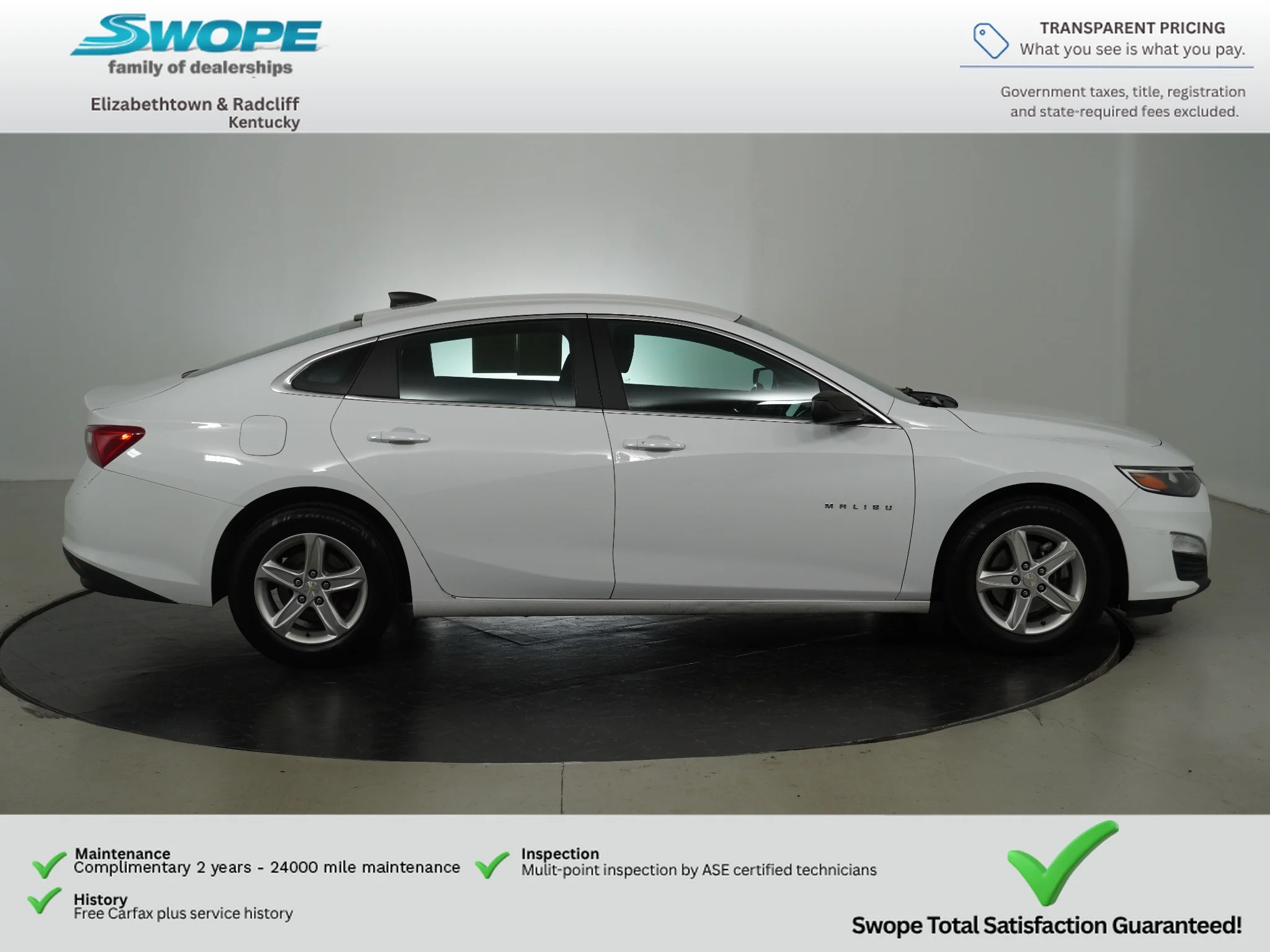 Used 2020 Chevrolet Malibu 1FL with VIN 1G1ZC5ST1LF104168 for sale in Elizabethtown, KY