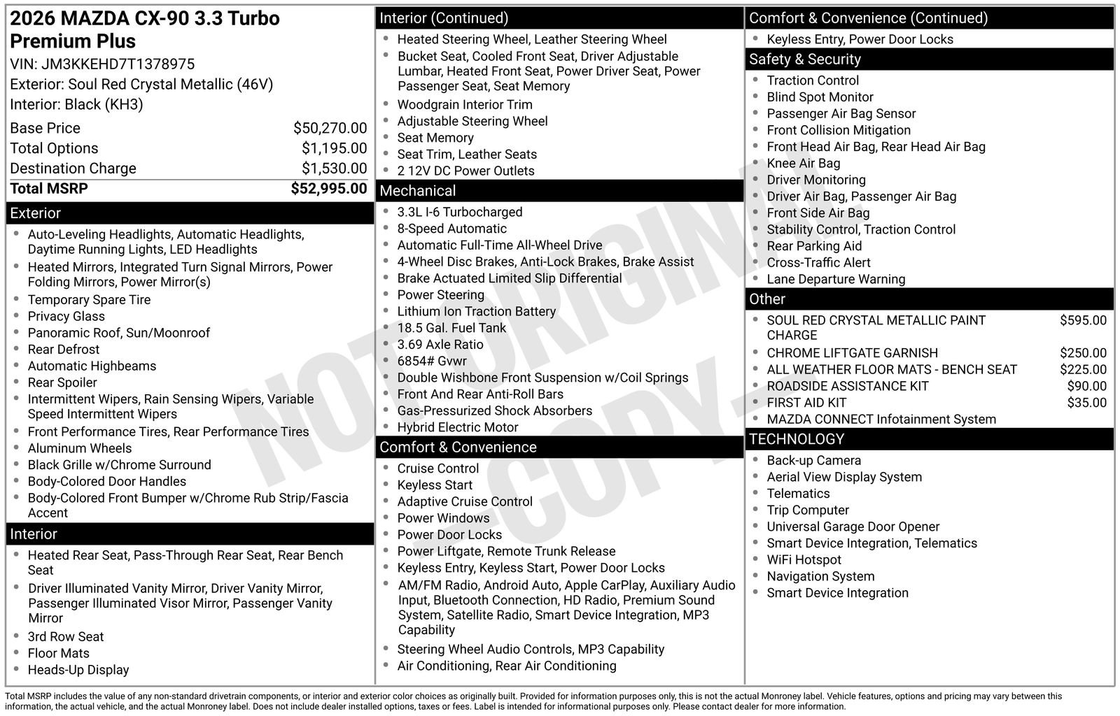 New 2026 Soul Red Crystal Metallic Mazda 3.3 Turbo Premium Plus AWD image 23
