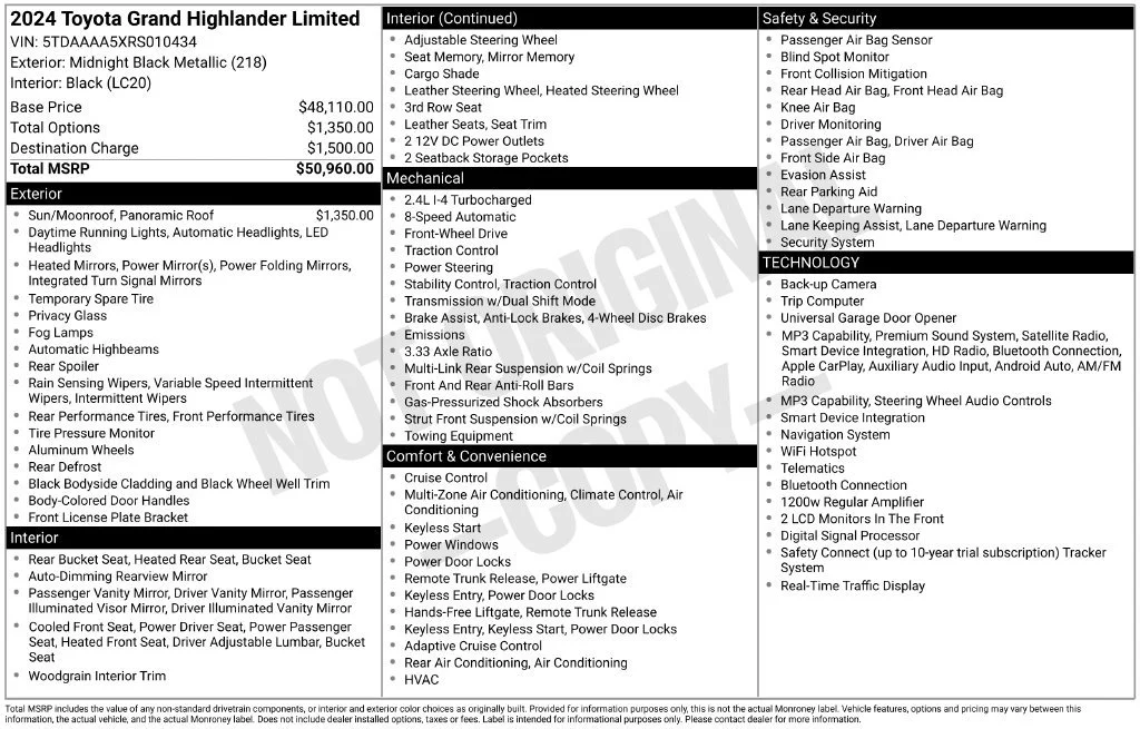 Used 2024 Midnight Black Metal Toyota XLE image 5