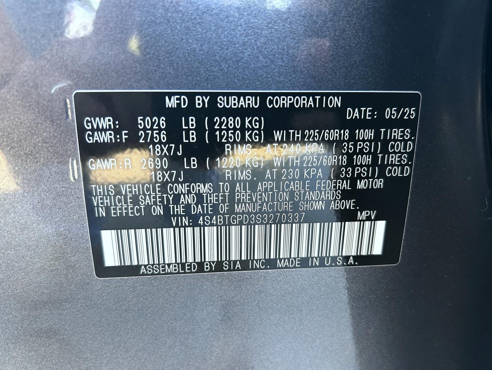 Used 2025 Gray Subaru Touring XT image 25