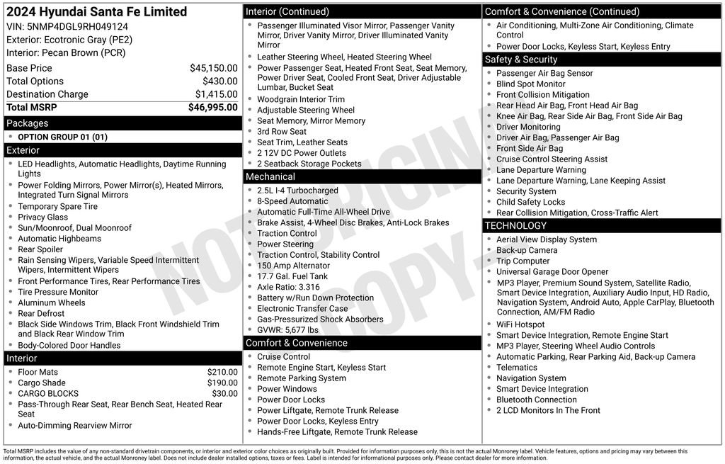 Used 2024 Gray Hyundai Limited image 34