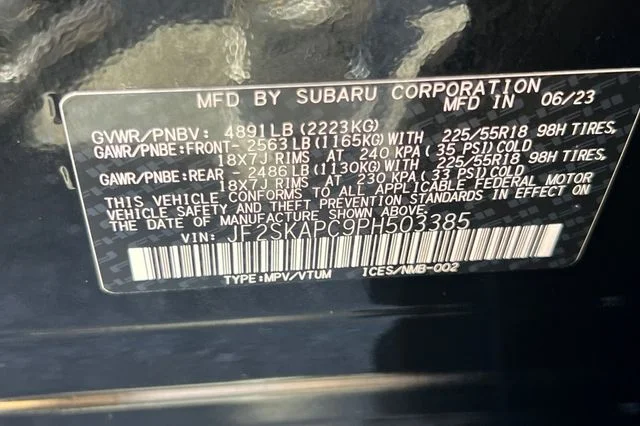Used 2023 Black Subaru Limited image 37