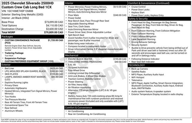 Used 2025 Silver Chevrolet Custom image 1