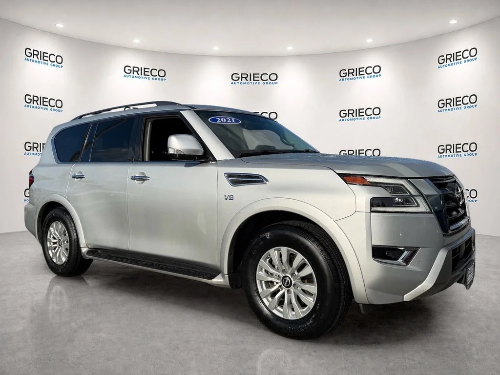 Used 2021 Brilliant Silver Metallic Nissan SV image 1