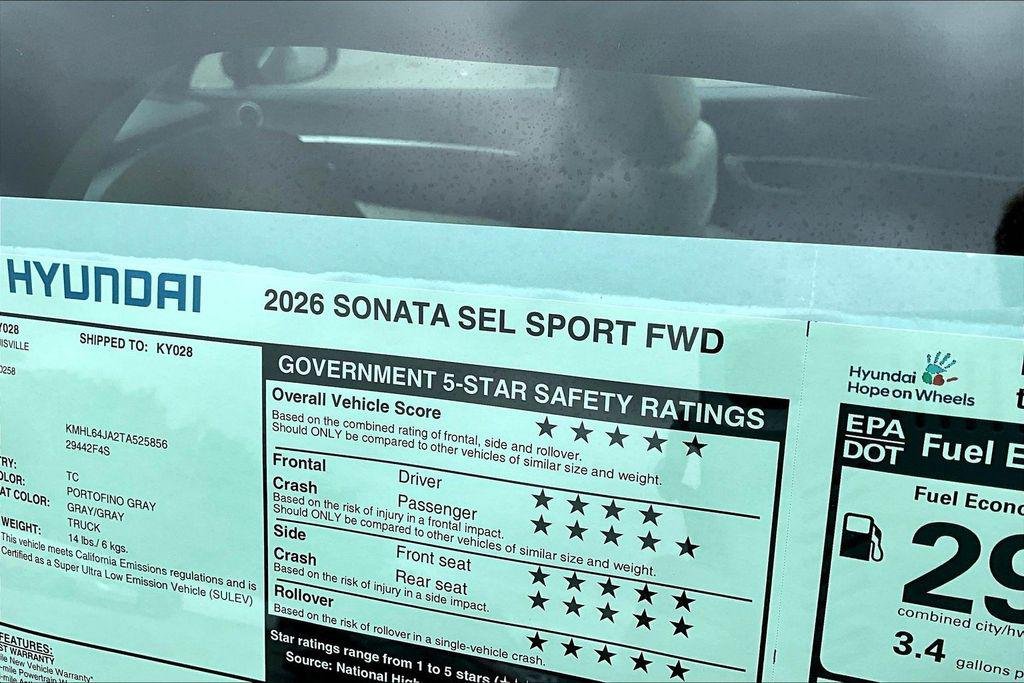 New 2026 Portofino Gray Hyundai SEL Sport image 14