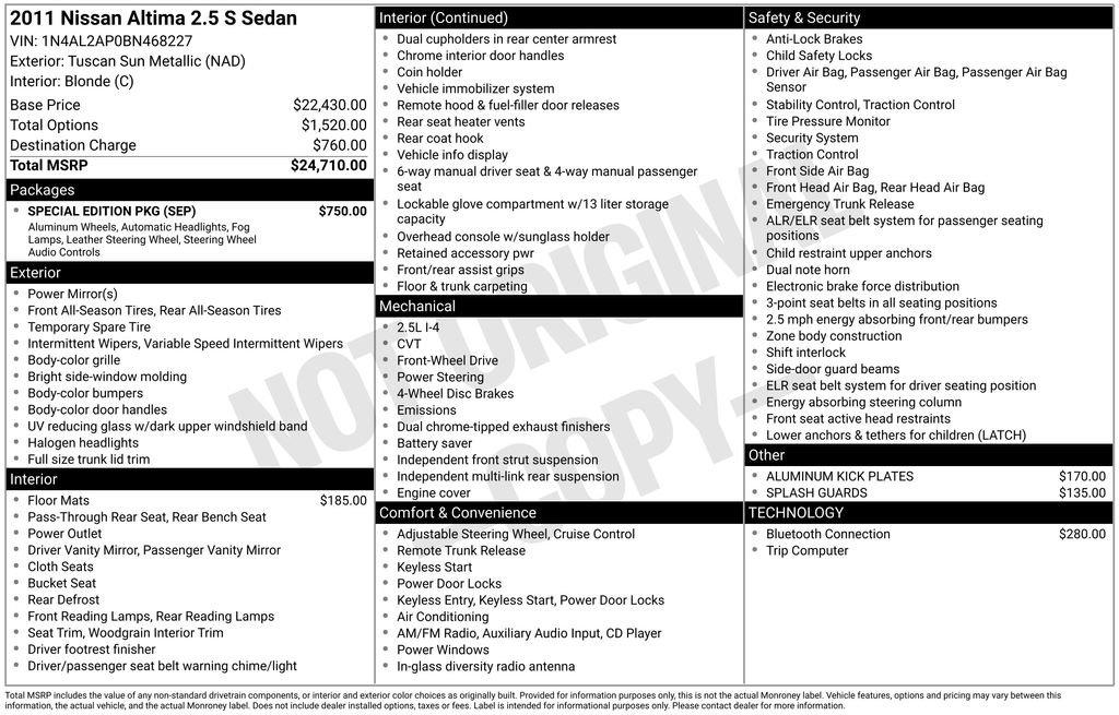 Used 2011 Red Nissan 2.5 S image 6