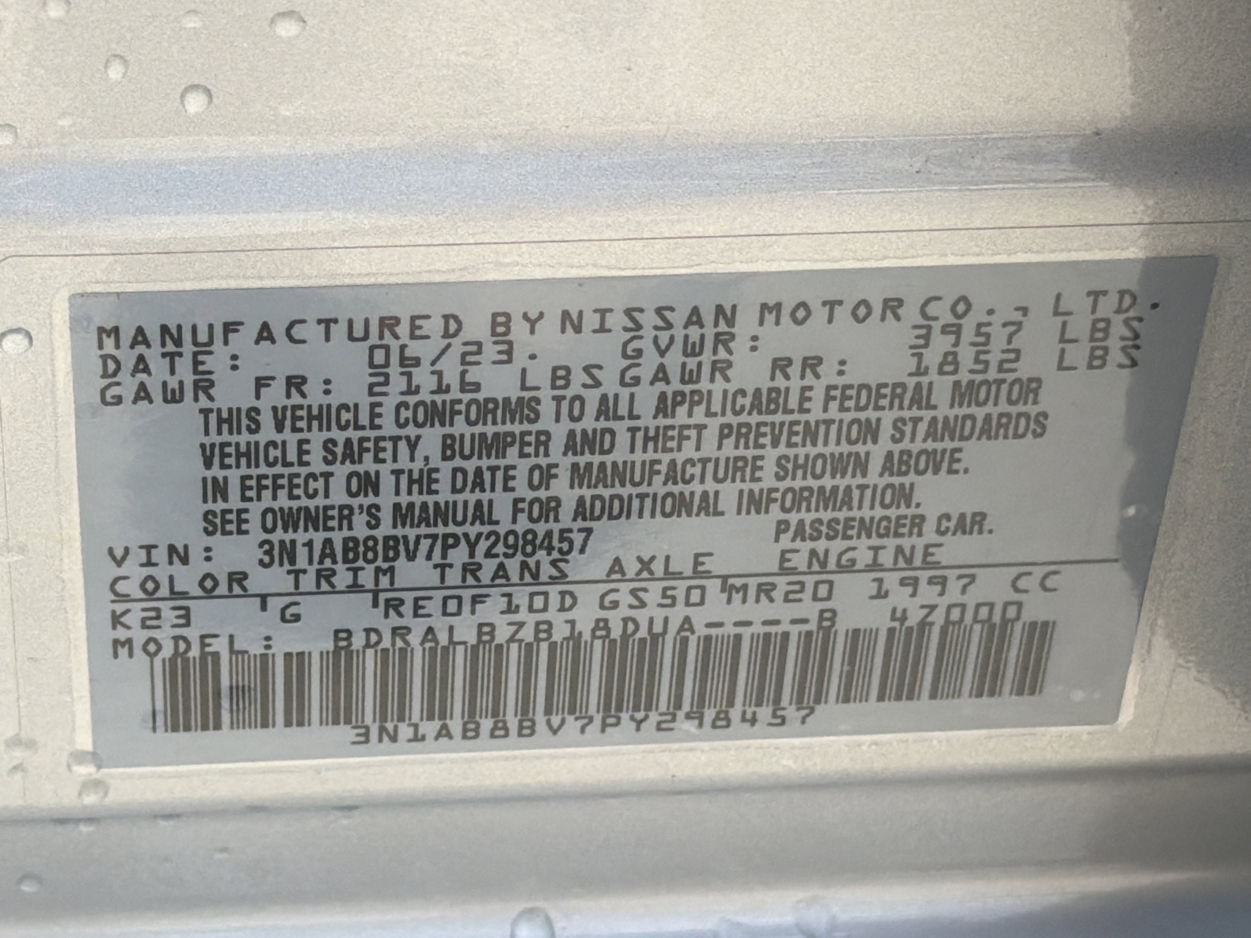 Used 2023 Brilliant Silver Metallic Nissan S image 34