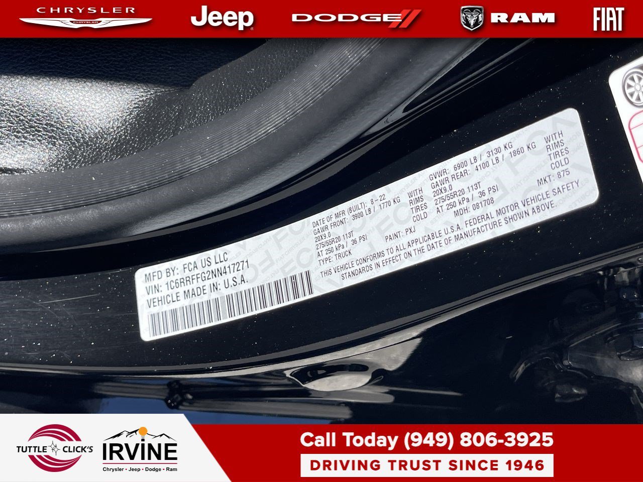 Certified Used 2022 Diamond Black Crystal Pearlcoat Ram Big Horn image 31