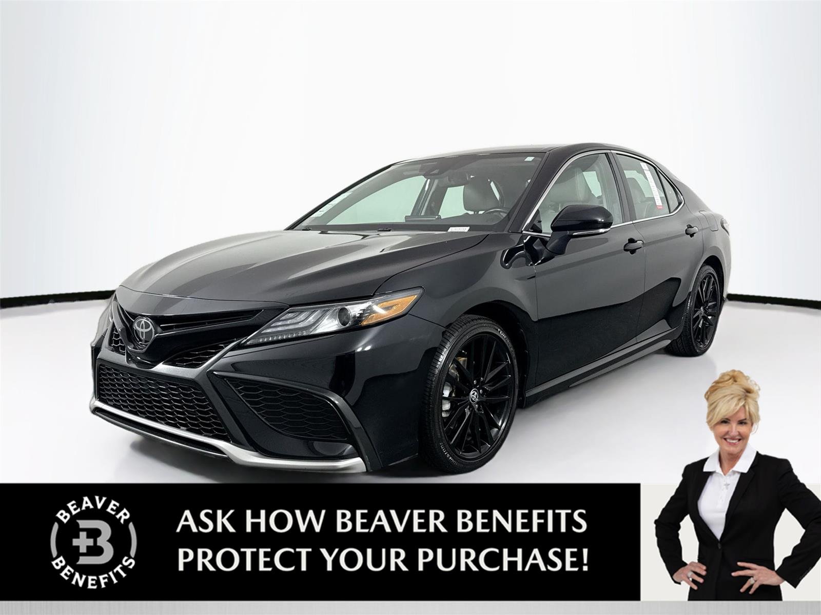 Certified Used 2023 Midnight Black Metallic Toyota XSE image 1
