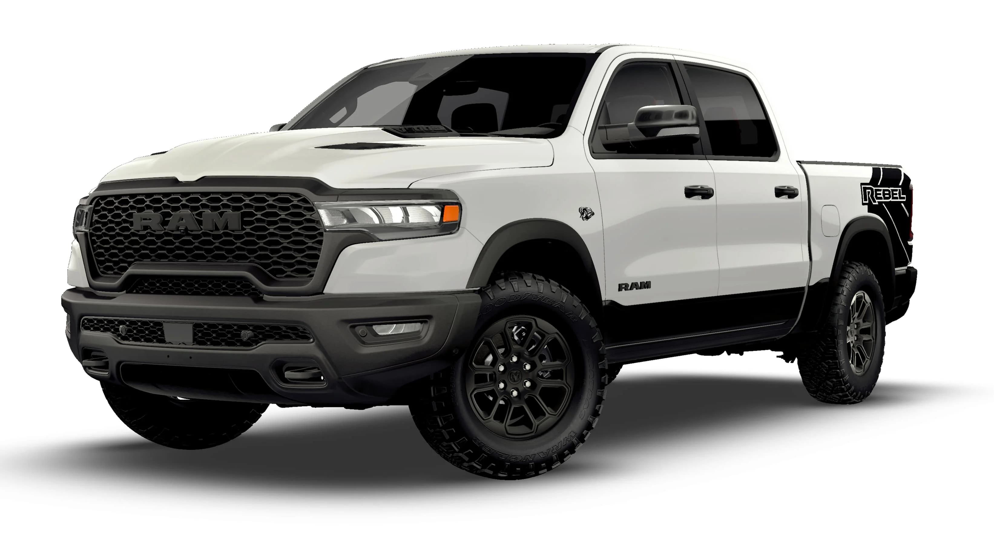 New 2026 Bright White Clear-Coat Exterior Paint RAM REBEL image 1