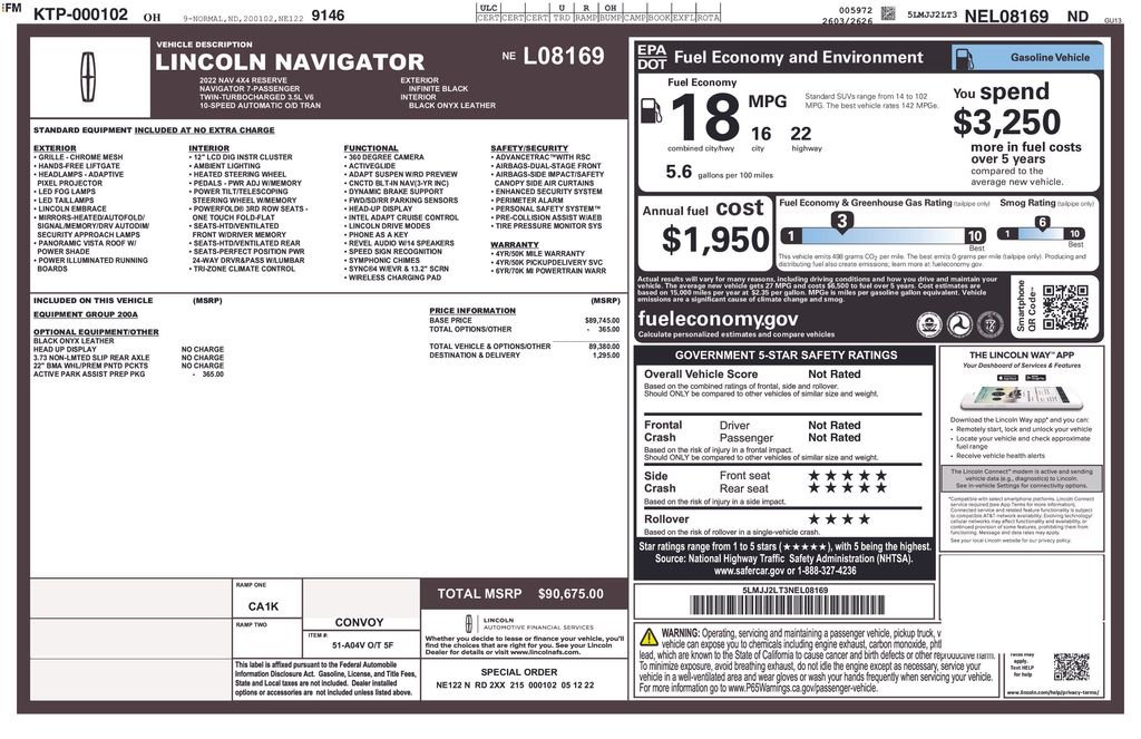 Used 2022 Black Lincoln Reserve image 21