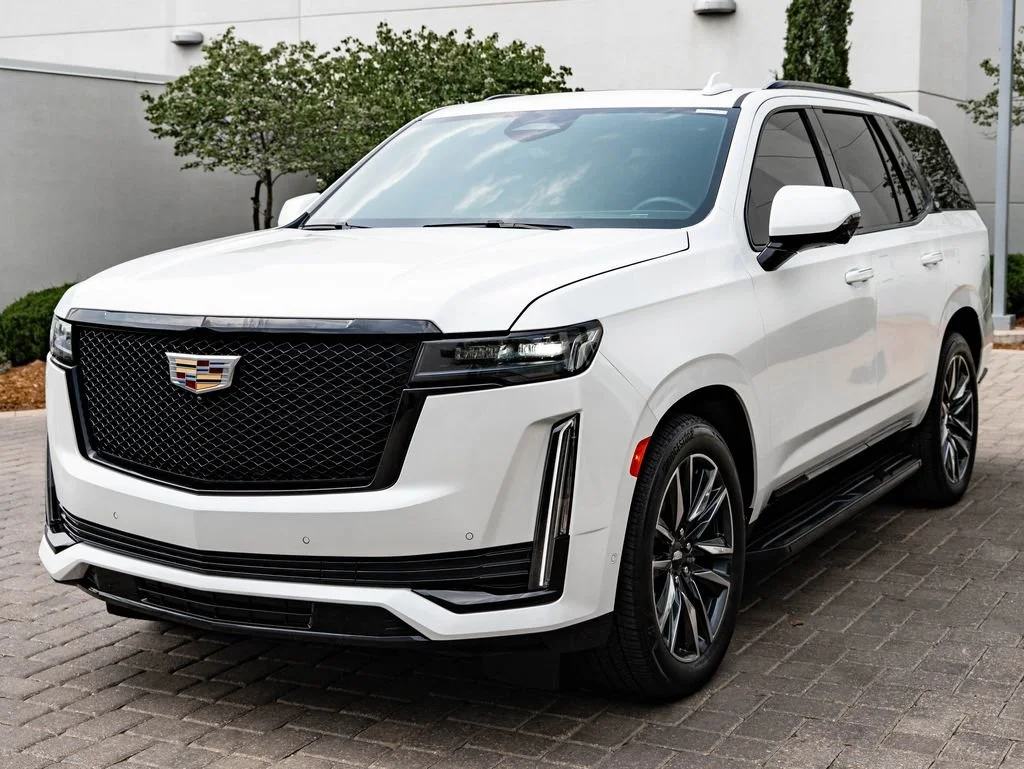 Used 2023 Crystal White Tricoat Cadillac Sport image 1