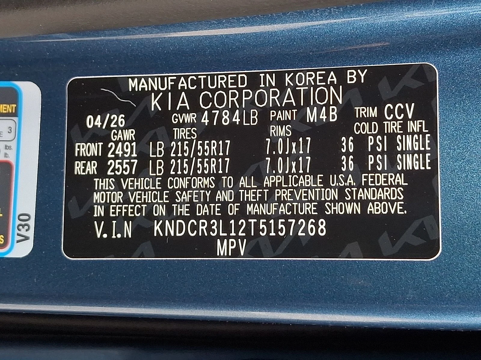 New 2026 Blue Kia Wind image 21