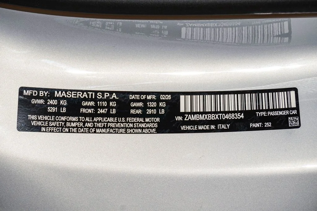 New 2026 Bianco Astro Maserati Base image 33