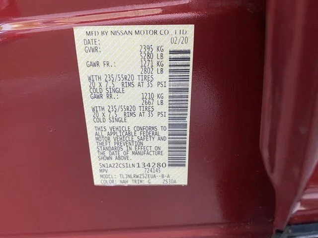 Used 2020 Cayenne Red Metallic Nissan SL image 36