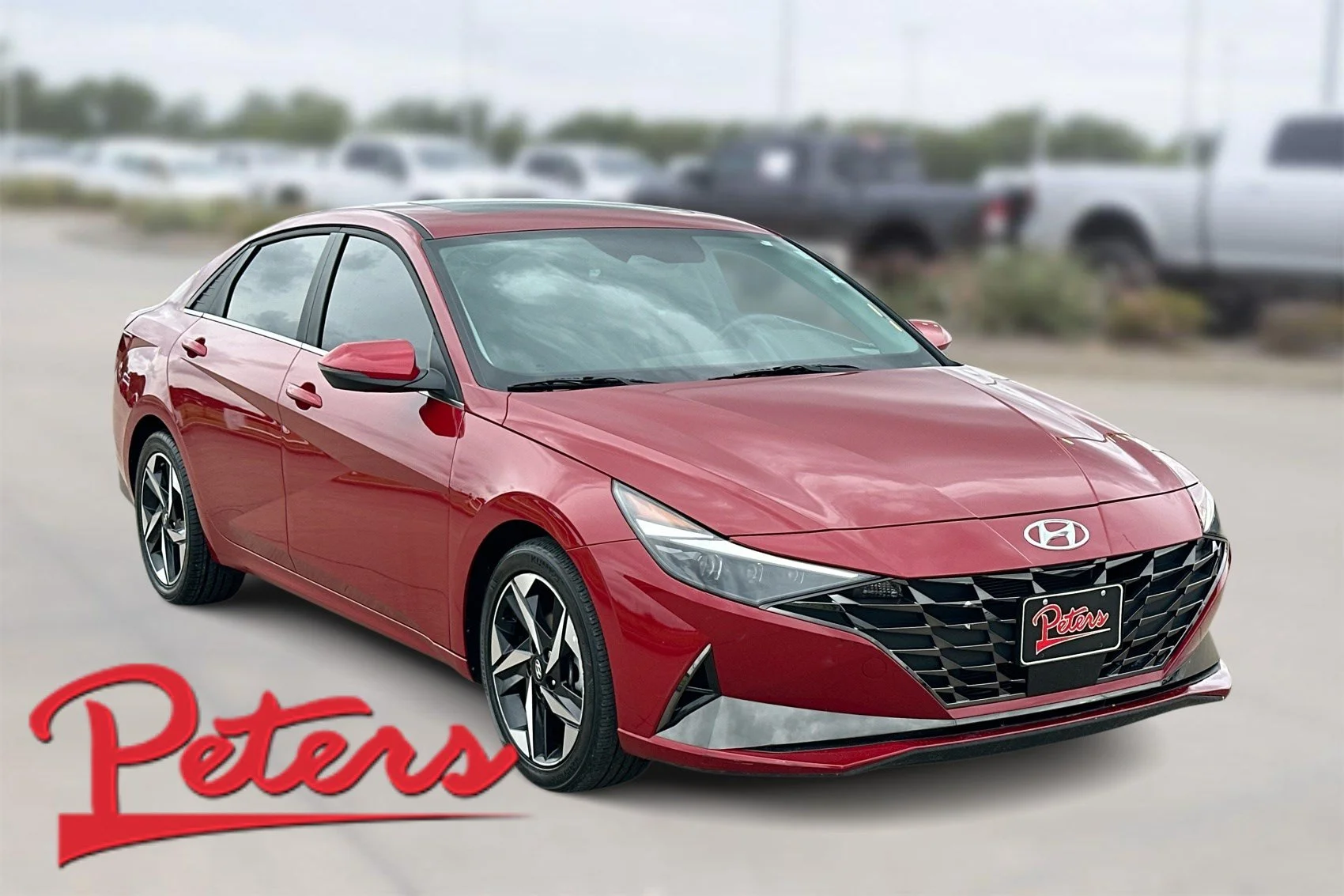 Used 2023 Scarlet Red Pearl Hyundai Limited image 1