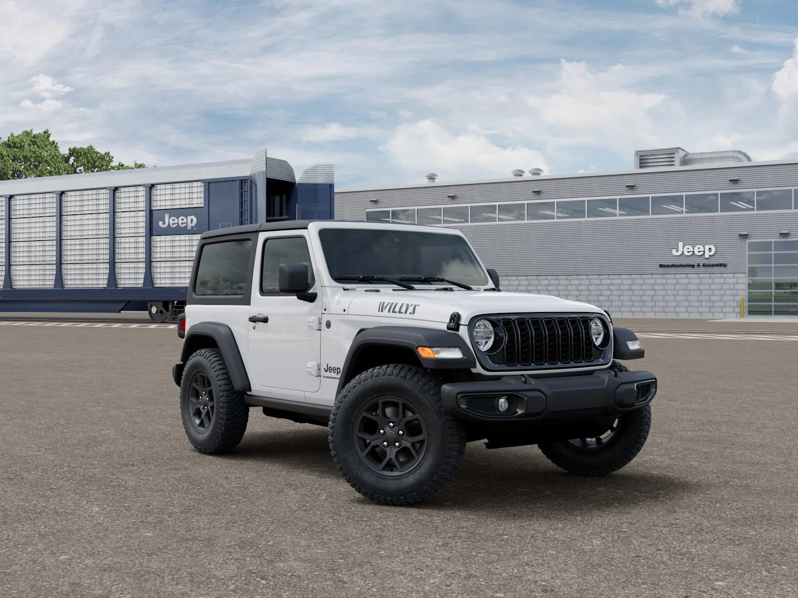 New 2026 Bright White Clear-Coat Exterior Paint Jeep Willys image 6