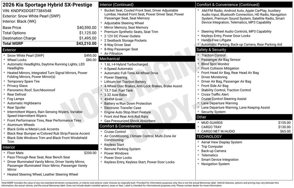New 2026 Snow White Pearl Kia SX Prestige image 29