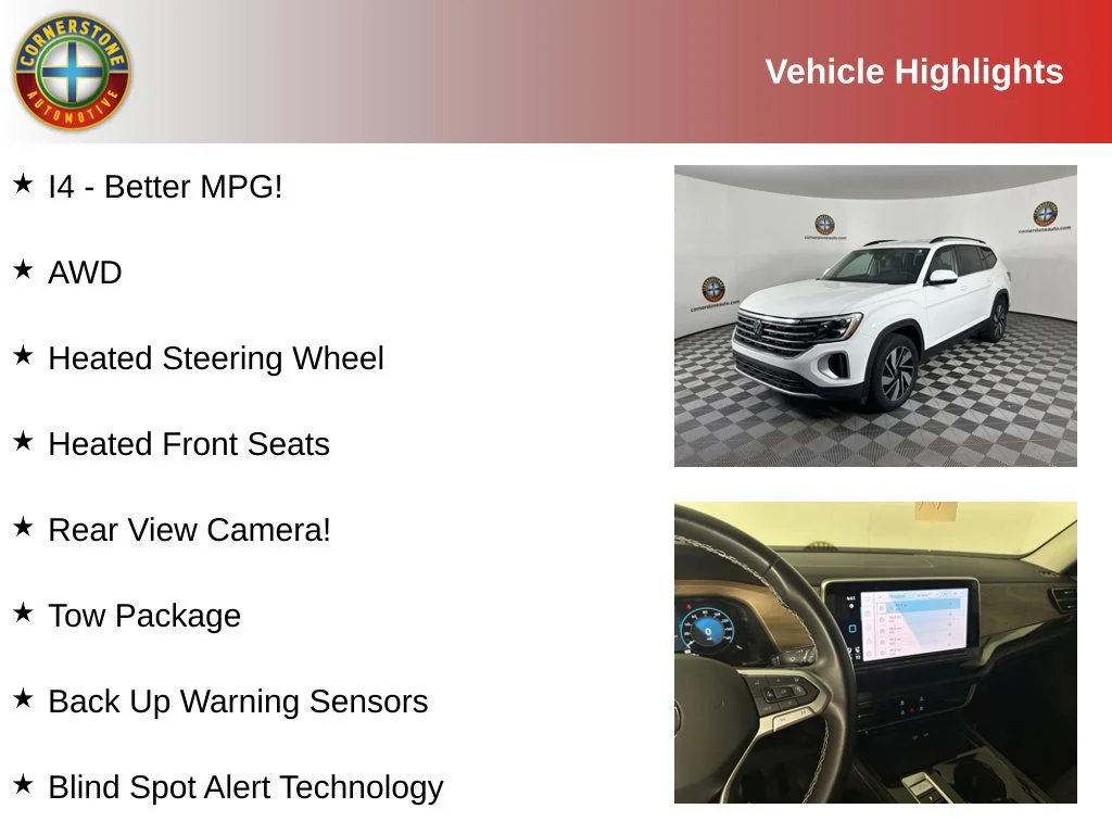 Used 2025 Pure White Volkswagen 2.0T SE w/Technology image 2