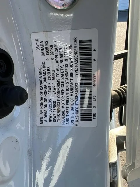 Used 2016 Taffeta White Honda EX-L image 11