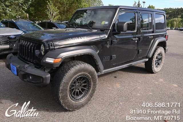Used 2021 Black Jeep Unlimited Willys image 1