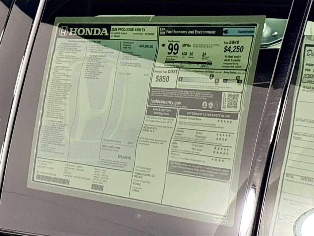 New 2026 Pacific Blue Metallic Honda EX image 23