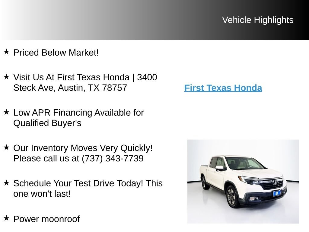 Used 2019 White Diamond Honda RTL-T image 9