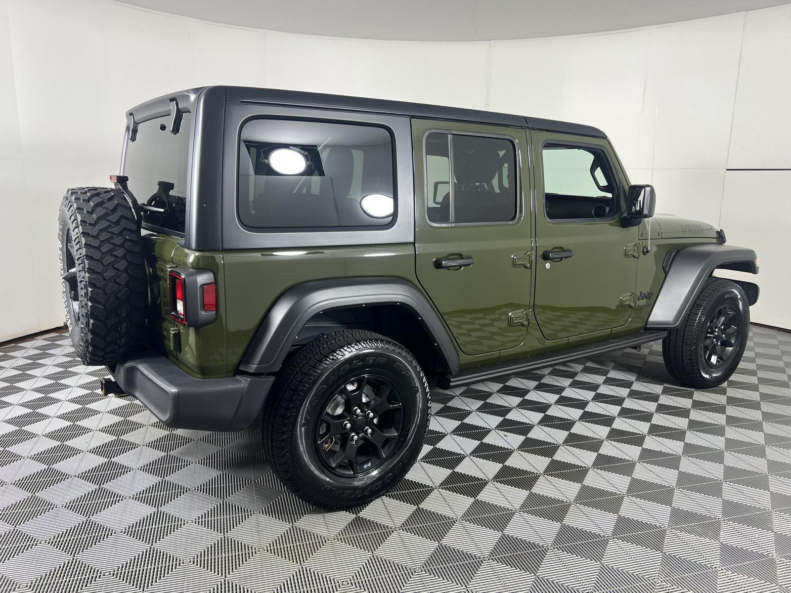 Used 2022 Sarge Green Clearcoat Jeep Unlimited Willys image 12