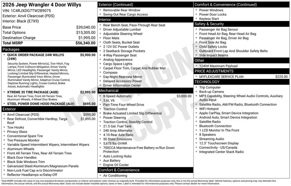 New 2026 Anvil Clear-Coat Exterior Paint Jeep Willys image 7